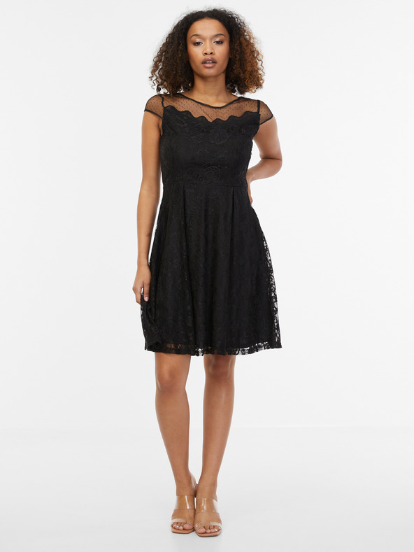 Orsay Schwarzes Damenspitzenkleid ORSAY