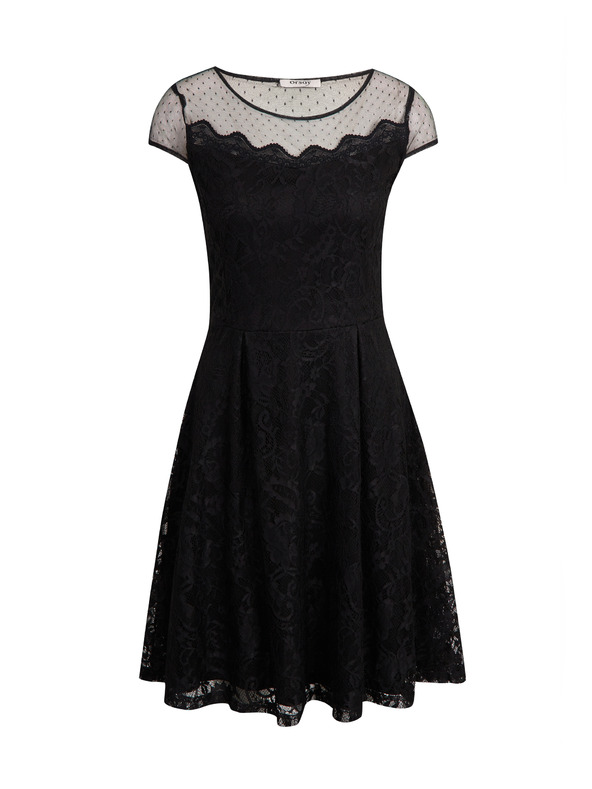 Orsay Schwarzes Damenspitzenkleid ORSAY