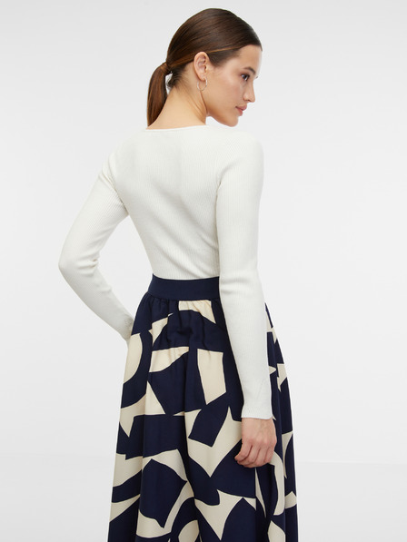 Orsay Weißer Damen Ripppullover ORSAY