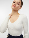 Orsay Weißer Damen Ripppullover ORSAY