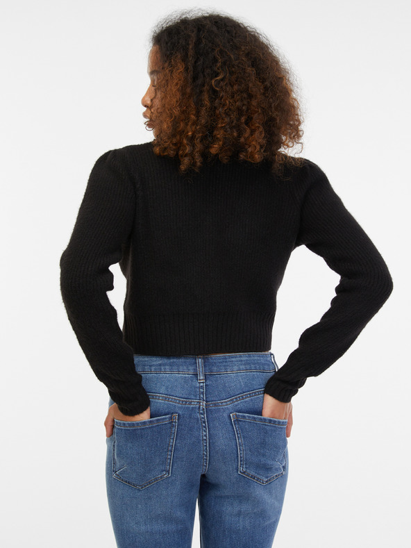 Orsay Schwarze Damen-Strickjacke mit Wollmischung ORSAY