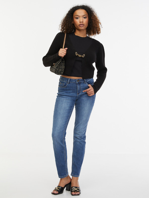 Orsay Schwarze Damen-Strickjacke mit Wollmischung ORSAY