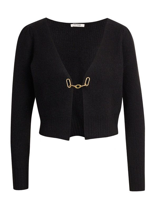 Orsay Schwarze Damen-Strickjacke mit Wollmischung ORSAY