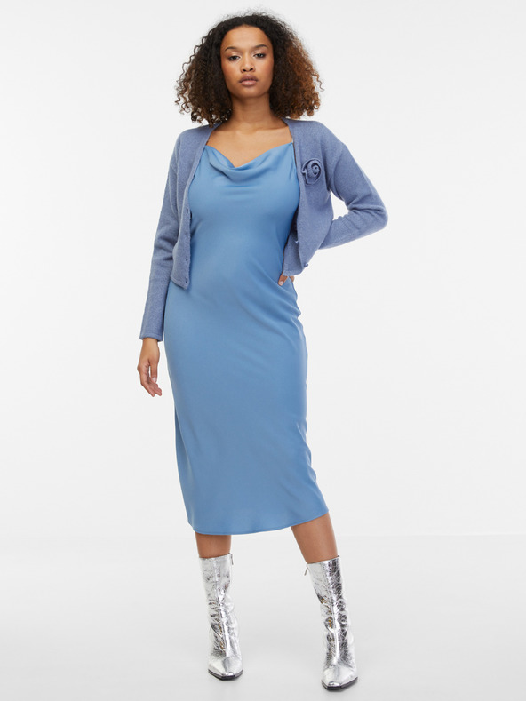 Orsay Blaue Damenstrickjacke mit Wollmischung ORSAY