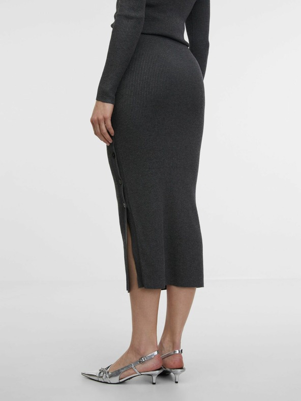 Orsay Grauer Damen-Pullover-Midirock ORSAY