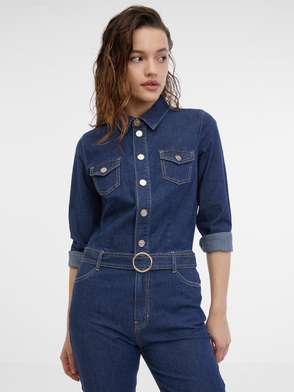 Orsay Dunkelblauer Damen-Jumpsuit aus Denim ORSAY