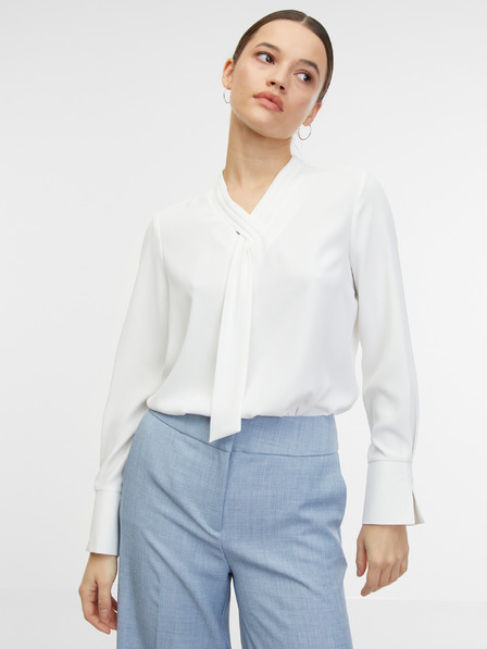 Orsay Weiße Damen Satin-Bluse ORSAY