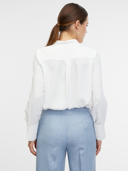 Orsay Weiße Damen Satin-Bluse ORSAY