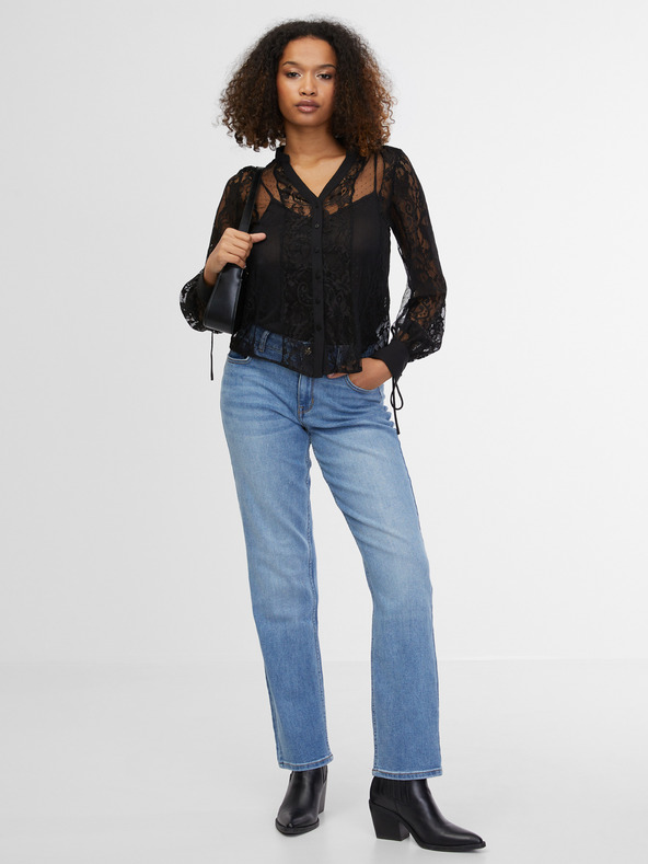 Orsay Schwarze Damen-Spitzenbluse ORSAY