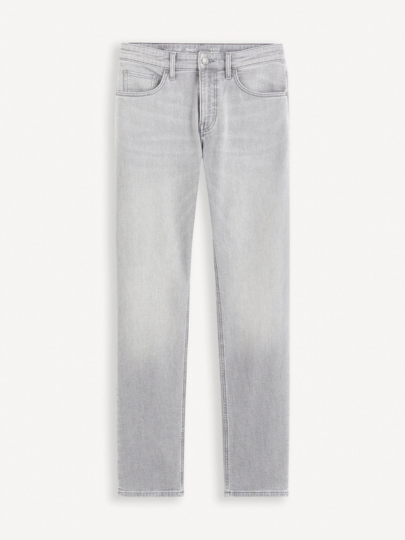 Celio Hellgraue Herrenjeans mit gerader Passform Celio Fokrey
