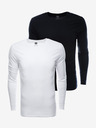Ombre Clothing Zwei Basic-T-Shirts für Herren in Weiß und Schwarz von Ombre Clothing