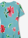 Desigual Rosa und türkisfarbenes geblümtes Mädchenkleid Desigual Belisa