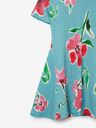 Desigual Rosa und türkisfarbenes geblümtes Mädchenkleid Desigual Belisa