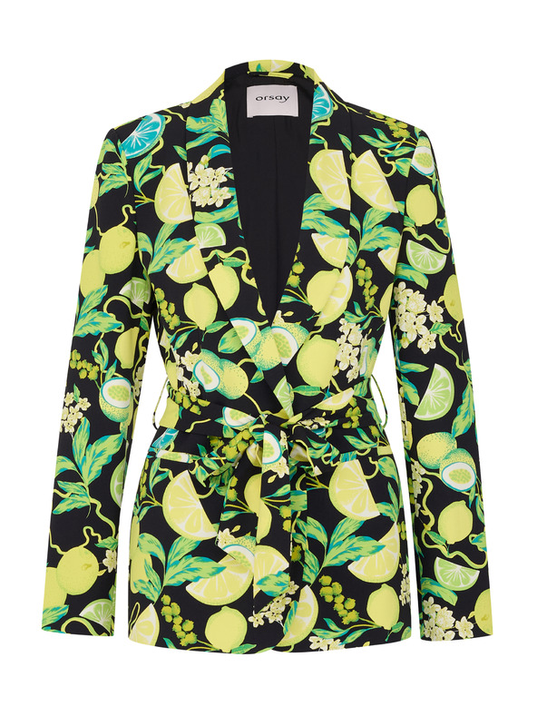 Orsay Schwarz-grün gemusterte Damenjacke ORSAY