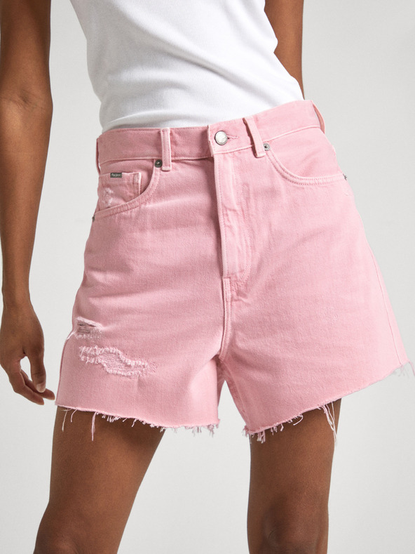 Pepe Jeans Pinke Damen Denim Shorts von Pepe Jeans