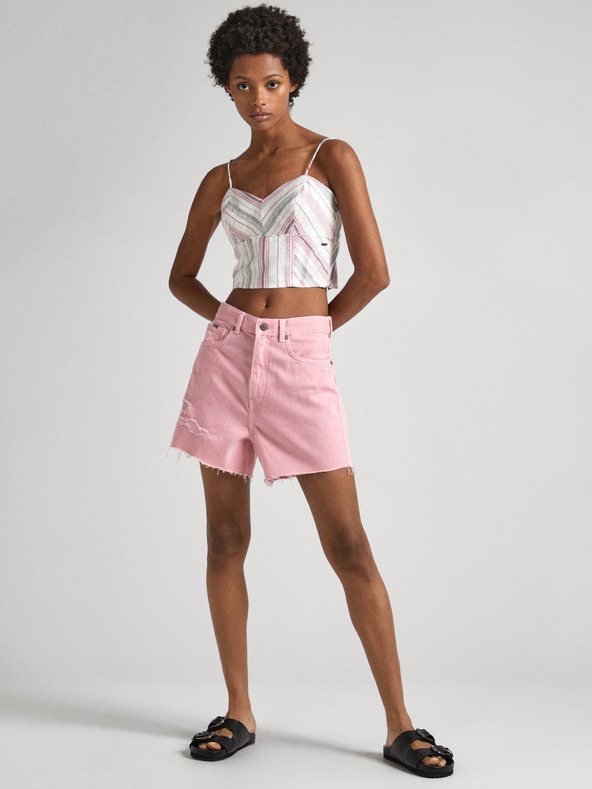 Pepe Jeans Pinke Damen Denim Shorts von Pepe Jeans