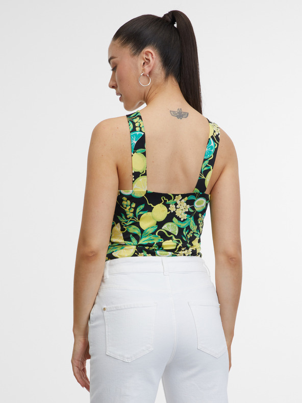 Orsay Schwarz-gelb gemustertes Damen-Tank-Top ORSAY