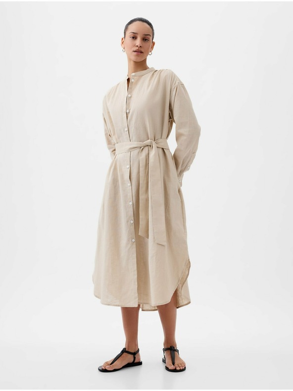 GAP Midikleid aus Leinen Oversize GAP