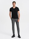 Ombre Clothing Schwarzes Herren-T-Shirt mit V-Ausschnitt Ombre Clothing