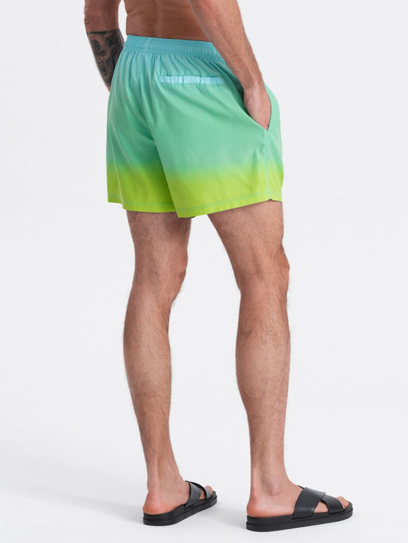 Ombre Clothing Türkisfarbene Herren-Badeshorts mit Ombre-Effekt Ombre Clothing V19 OM-SRBS-0125