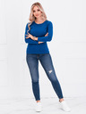 Edoti Petrol Damen Basic-T-Shirt Edoti