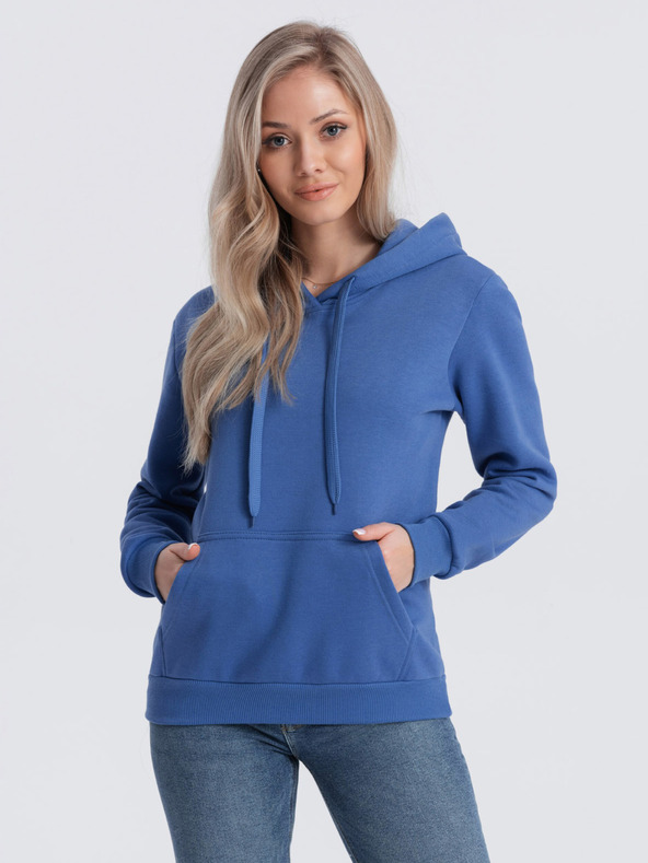 Edoti Hellblauer Damen-Kapuzenpullover Edoti
