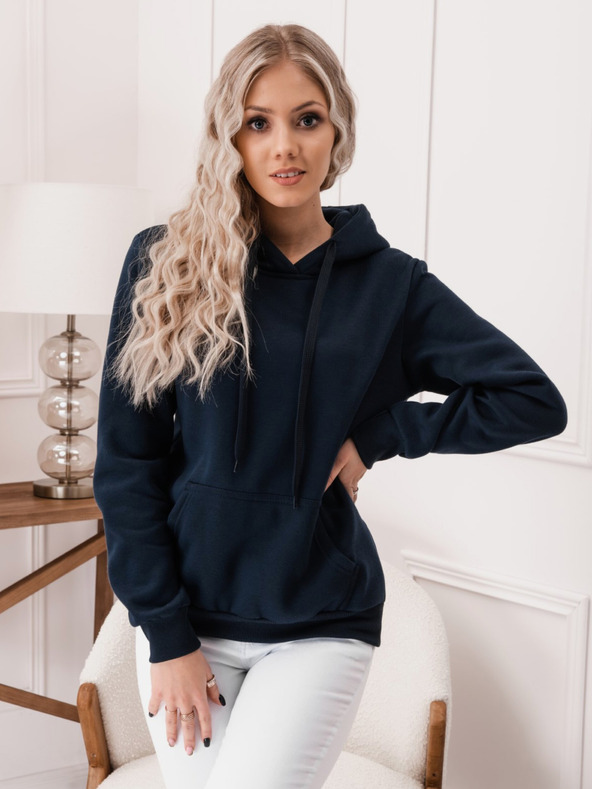 Edoti Dunkelblauer Damen-Kapuzenpullover Edoti