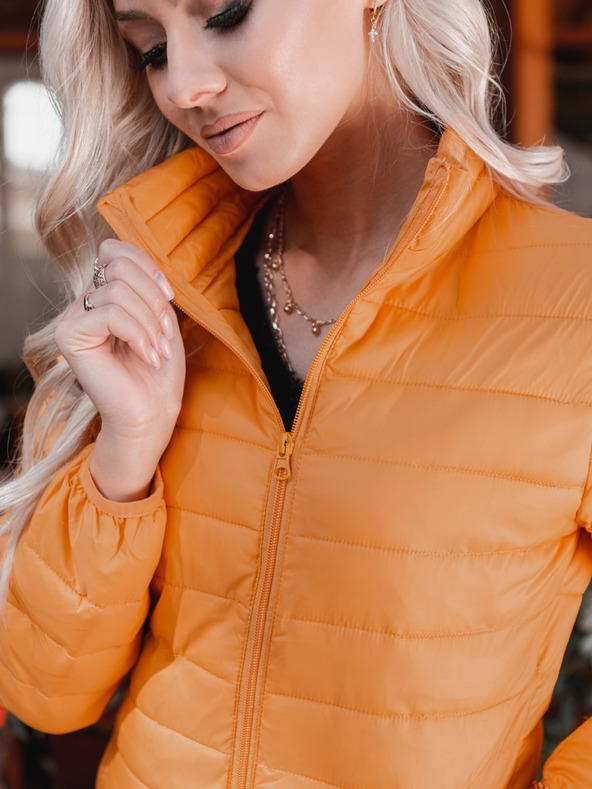 Edoti Senfgelbe leichte Damen-Steppjacke Edoti