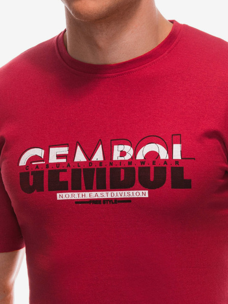 Edoti Rotes Herren-T-Shirt Edoti