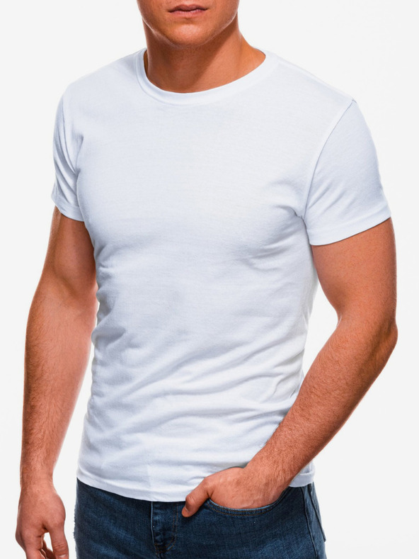 Edoti Weißes Herren Basic-T-Shirt Edoti