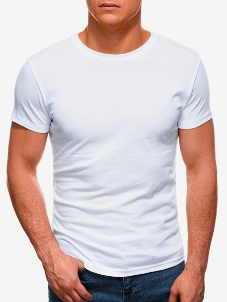 Edoti Weißes Herren Basic-T-Shirt Edoti