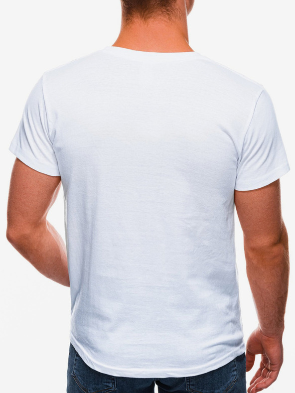 Edoti Weißes Herren Basic-T-Shirt Edoti