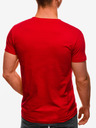 Edoti Rotes Herren Basic-T-Shirt Edoti