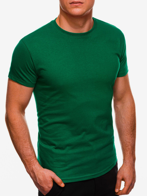 Edoti Grünes Herren-Basic-T-Shirt Edoti