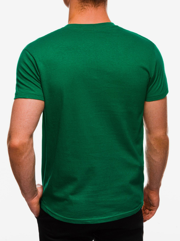 Edoti Grünes Herren-Basic-T-Shirt Edoti