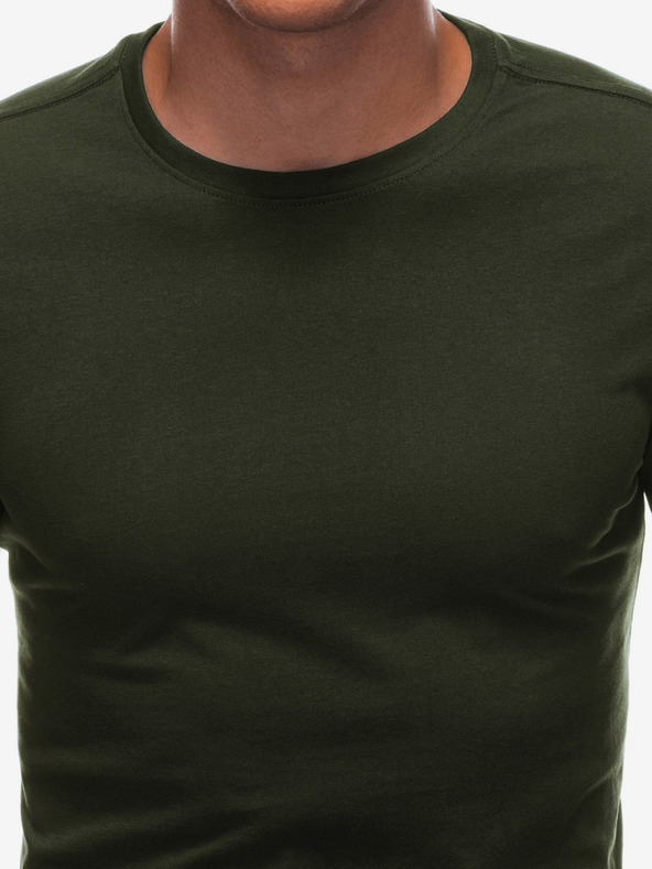 Edoti Dunkelgrünes Herren-Basic-T-Shirt Edoti