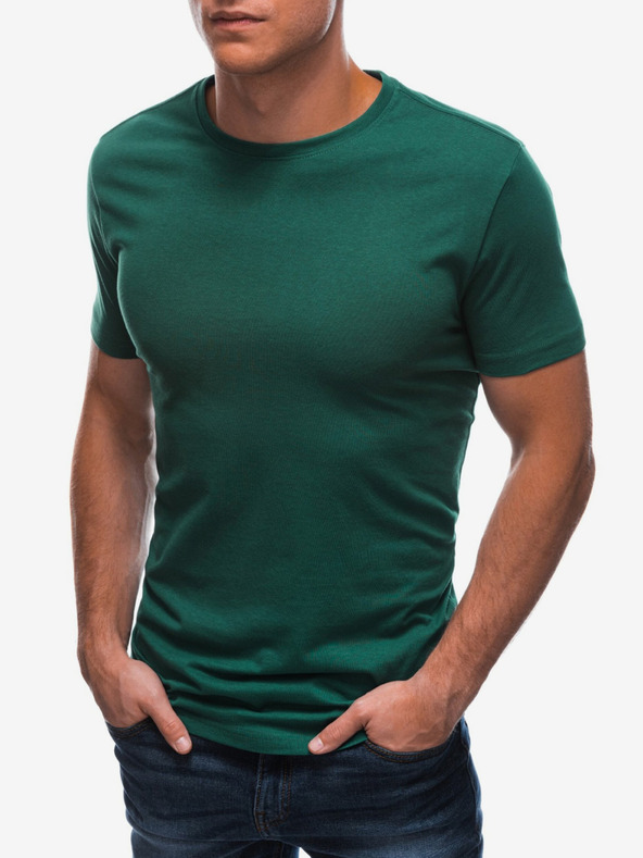 Edoti Grünes Herren-Basic-T-Shirt Edoti