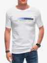 Edoti Weißes bedrucktes Herren-T-Shirt Edoti
