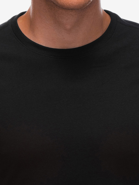 Edoti Schwarzes Herren-Basic-T-Shirt Edoti