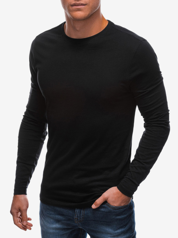 Edoti Schwarzes Herren-Basic-T-Shirt Edoti