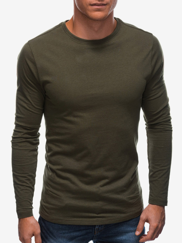 Edoti Khaki Herren Basic-T-Shirt Edoti