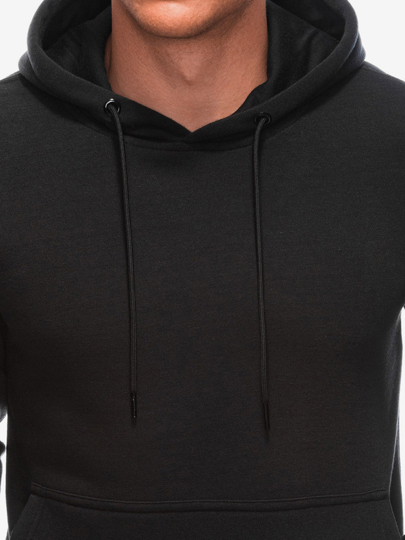 Edoti Schwarzer Herren-Kapuzenpullover Edoti