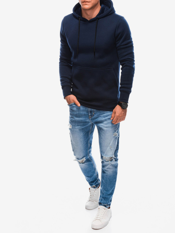 Edoti Dunkelblauer Herren-Kapuzenpullover Edoti