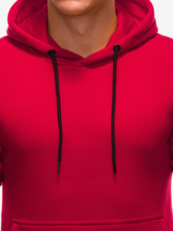Edoti Roter Herren-Kapuzenpullover Edoti