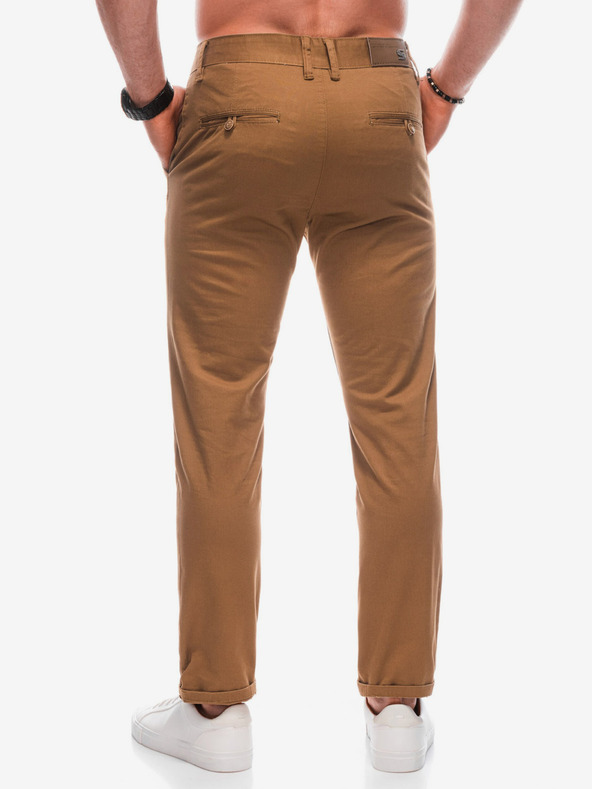 Edoti Braune Herren Chino-Hosen Edoti