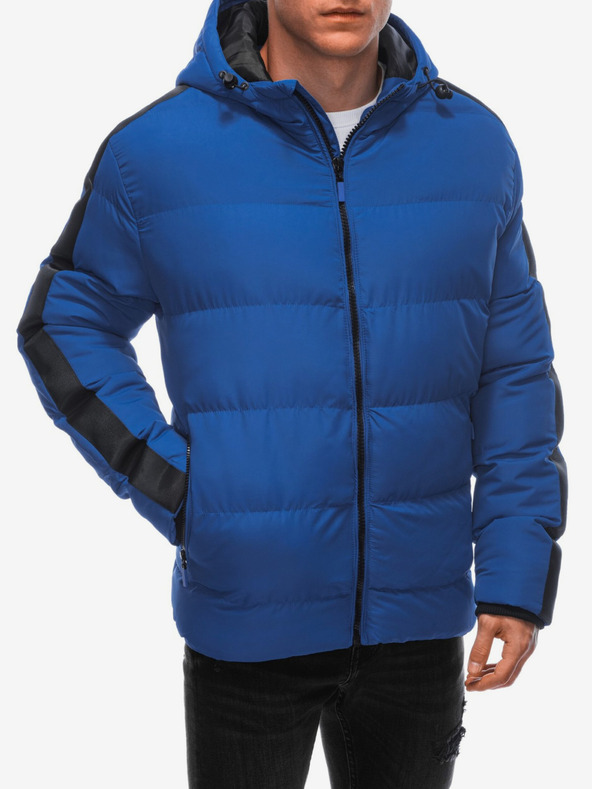 Edoti Blaue Herren-Steppwinterjacke Edoti