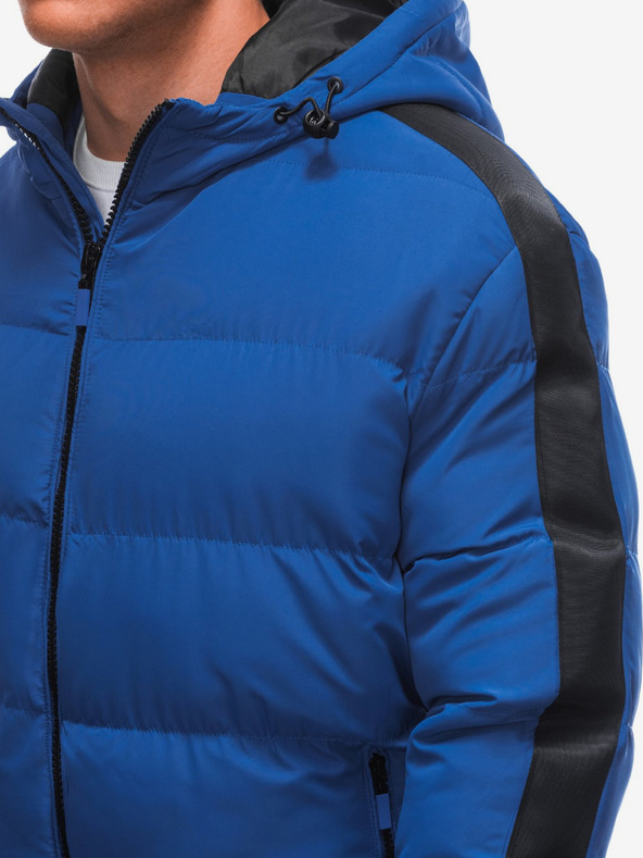 Edoti Blaue Herren-Steppwinterjacke Edoti
