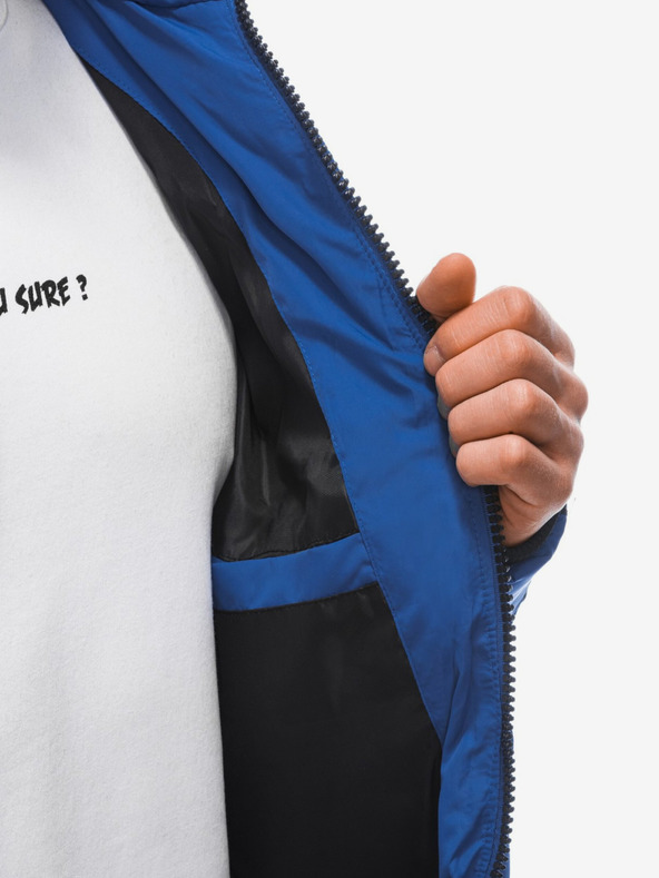 Edoti Blaue Herren-Steppwinterjacke Edoti