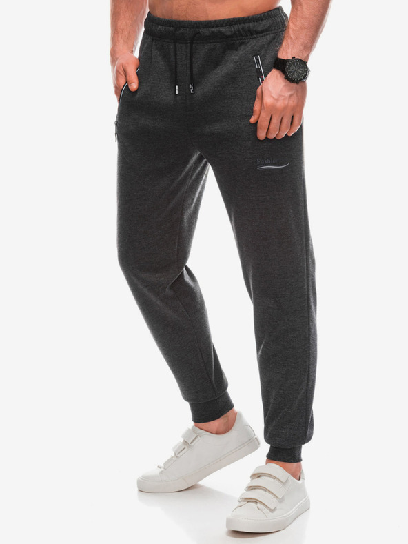 Edoti Dunkelgraue Herren Sweatpants Edoti