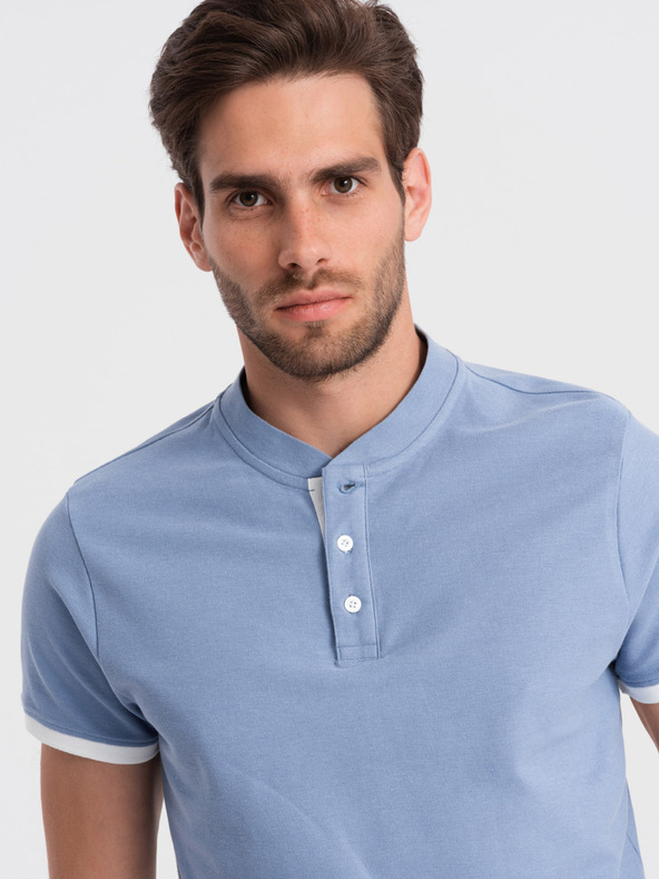 Ombre Clothing Hellblaues Herren-Poloshirt Ombre Clothing